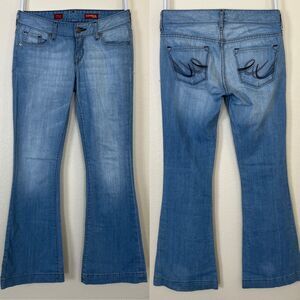 Vintage Express Women Size 0 Stella Fit & Flare Bootcut Low Rise Denim Jean Y2K